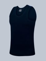 Freedom Solid Colour Cotton-Rich 1x1 Rib Skin-Friendly U-Neck Sleeveless Vest for Men. - Image 19