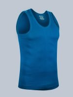 Freedom Solid Colour Cotton-Rich 1x1 Rib Skin-Friendly U-Neck Sleeveless Vest for Men. - Image 12