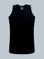 Freedom Solid Colour Cotton-Rich 1x1 Rib Skin-Friendly U-Neck Sleeveless Vest for Men. - Image 2