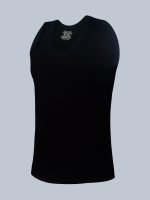 Freedom Solid Colour Cotton-Rich 1x1 Rib Skin-Friendly U-Neck Sleeveless Vest for Men. - Image 4