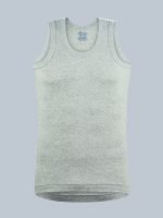 Freedom Solid Colour Cotton-Rich 1x1 Rib Skin-Friendly U-Neck Sleeveless Vest for Men. - Image 6