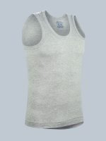 Freedom Solid Colour Cotton-Rich 1x1 Rib Skin-Friendly U-Neck Sleeveless Vest for Men. - Image 7