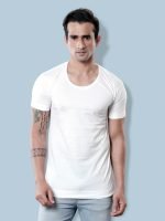 Freedom Premium Bleached Cotton-Rich Round-Neck Men’s Vest with Sleeves – Soft & Durable