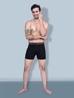 Freedom Men’s Solid Colour Outer Elastic Drawers - 100% Combed Cotton - Antibacterial, Colour-Fresh, Moisture-Wicking.