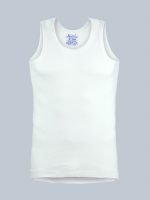 Freedom Men’s White U-Neck Vest – Cotton Rich 1x1 Rib Sleeveless, Skin-Friendly Comfort - Image 2