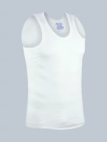 Freedom Men’s White U-Neck Vest – Cotton Rich 1x1 Rib Sleeveless, Skin-Friendly Comfort - Image 3