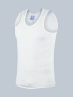 Freedom Men’s White U-Neck Vest – Cotton Rich 1x1 Rib Sleeveless, Skin-Friendly Comfort - Image 4