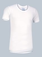 Freedom White Cotton Rich 1x1 Rib Round Neck Half Sleeve Vest for Men – Skin-Friendly Comfort - Image 3