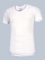 Freedom White Cotton Rich 1x1 Rib Round Neck Half Sleeve Vest for Men – Skin-Friendly Comfort - Image 4