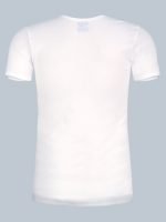 Freedom White Cotton Rich 1x1 Rib Round Neck Half Sleeve Vest for Men – Skin-Friendly Comfort - Image 5