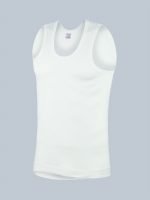 Freedom Solid White Men’s U-Neck Sleeveless Vest – Premium 100% Combed Cotton with Folding Stitch - Image 4