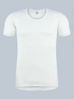Freedom Premium 100% Cotton Men’s Half Sleeve Vest – Solid White Round-Neck with Folding Stitch - Image 2