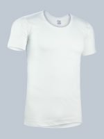 Freedom Premium 100% Cotton Men’s Half Sleeve Vest – Solid White Round-Neck with Folding Stitch - Image 3