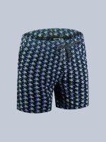Men’s Premium Printed Barmuda, Soft & Breathable Cotton, Elastic Waist with Drawstring, Stylish All-Over Geometric Print - Image 3