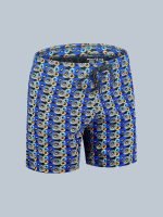 Men’s Premium Printed Barmuda, Soft & Breathable Cotton, Elastic Waist with Drawstring, Stylish All-Over Geometric Print - Image 11