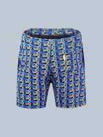Men’s Premium Printed Barmuda, Soft & Breathable Cotton, Elastic Waist with Drawstring, Stylish All-Over Geometric Print - Image 13