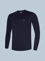 Cotton Rich Full Sleeve T-Shirt, Regular Fit Round Neck Solid Casual Wear - Image 3